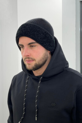 ONE COLOR SIMPLE MEN WINTER HOOD BLACK/ E ZEZE 