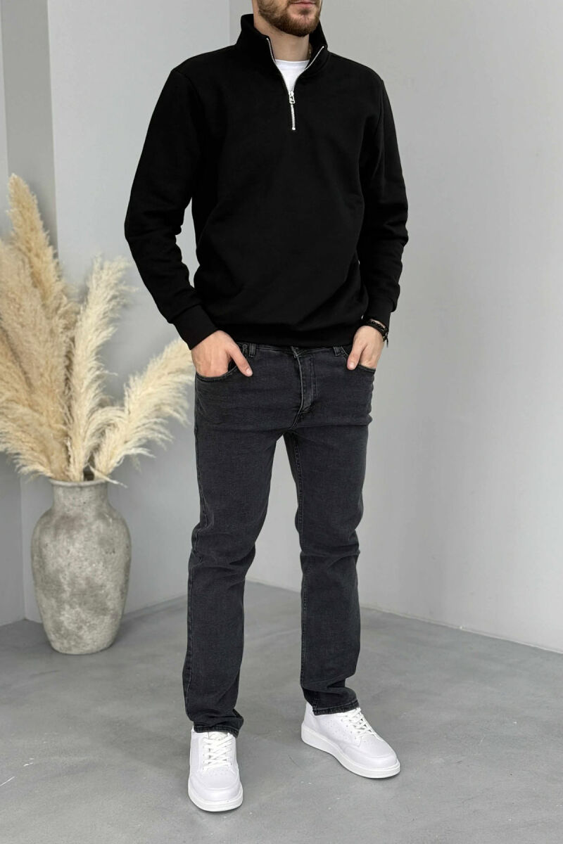 ONE COLOR SIMPLE REGULAR MEN JEANS DARK GREY/GEE - 1