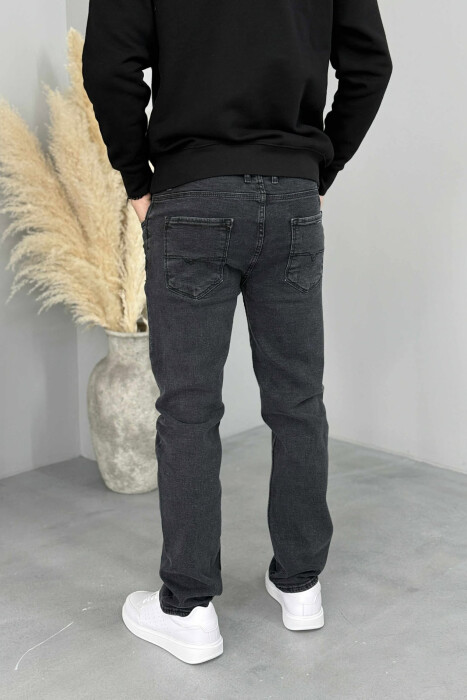 ONE COLOR SIMPLE REGULAR MEN JEANS DARK GREY/GEE - 4