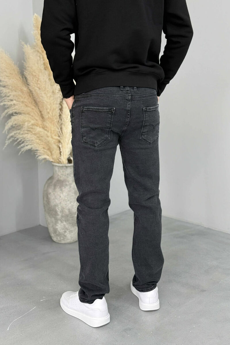 ONE COLOR SIMPLE REGULAR MEN JEANS DARK GREY/GEE - 4