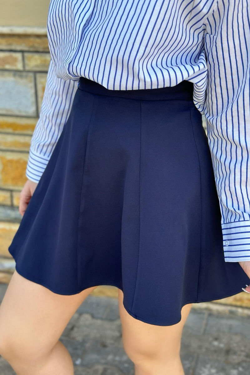 ONE COLOR SIMPLE SKIRT BLUE/BLU - 4