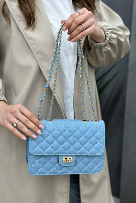 ONE COLOR SIMPLE SMALL WOMAN BAG BABY BLUE/BLU BY 