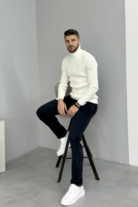 XHINSE TË THJESHTA NJË NGJYRËSHE PËR MESHKUJ NË NGJYRË BLU TË ERRËT - KLAUDIO FASHION