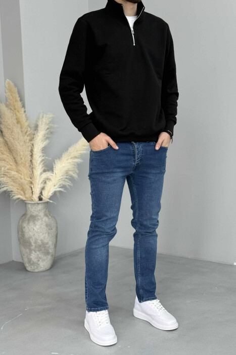 XHINSE TË THJESHTA NJË NGJYRËSHE ELASTIKE PËR MESHKUJ NË NGJYRË BLU - KLAUDIO FASHION