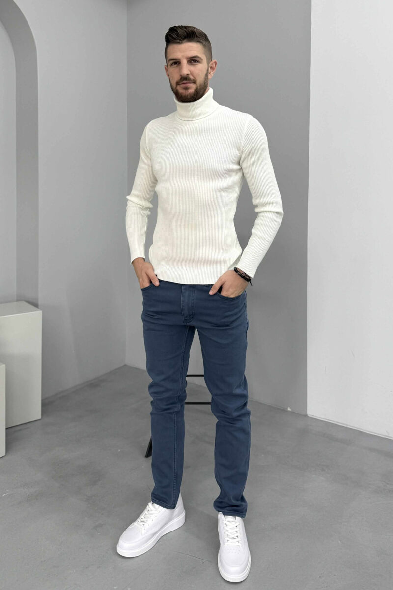 ONE COLOR SIMPLE STRETCHY MEN JEANS LIGHT BLUE-LIGHT BLUE/BZ-BZ - 1