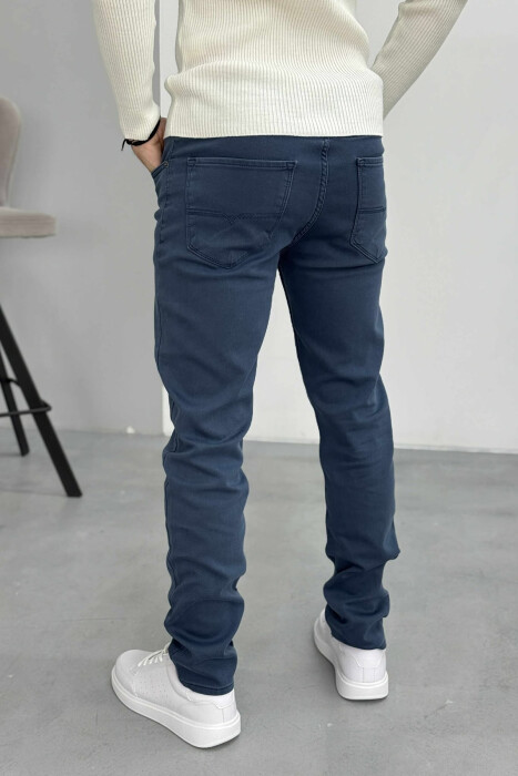 ONE COLOR SIMPLE STRETCHY MEN JEANS LIGHT BLUE-LIGHT BLUE/BZ-BZ - 5