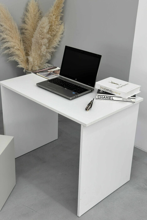 ONE COLOR SIMPLE STUDY TABLE WHITE-E BARDHE - 2
