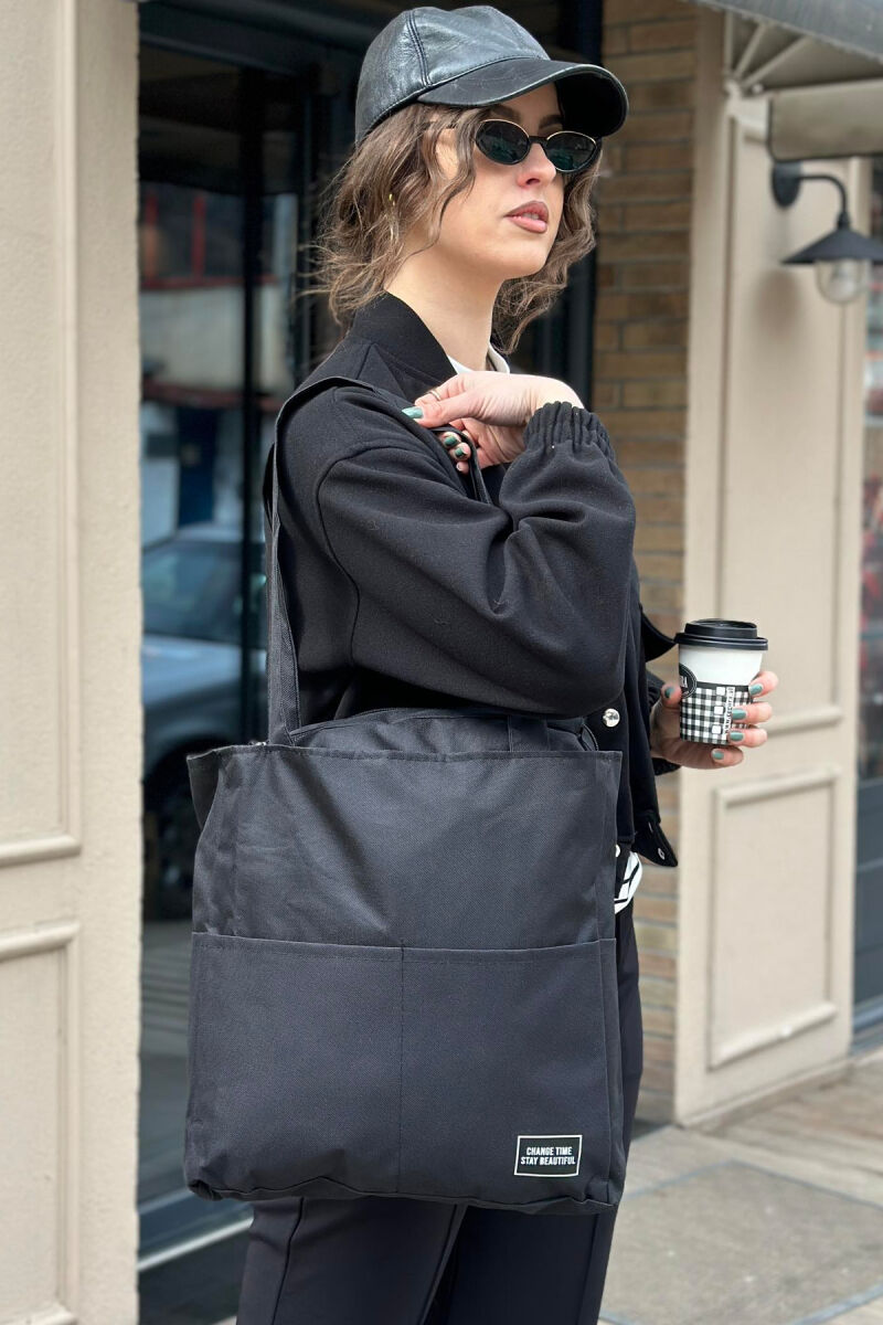 ONE COLOR SIMPLE WOMAN BAG BLACK/ E ZEZE - 2