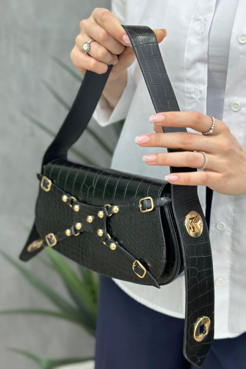 ONE COLOR SIMPLE WOMAN BAG BLACK/ E ZEZE - 4