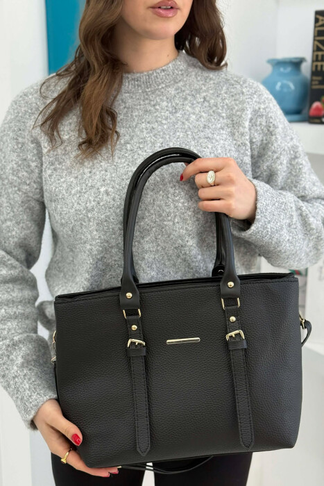 ONE COLOR SIMPLE WOMAN BAG BLACK/ E ZEZE - 4