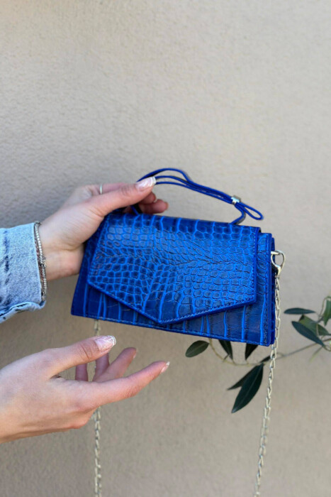 ONE COLOR SIMPLE WOMAN BAG BLUE/BLU 