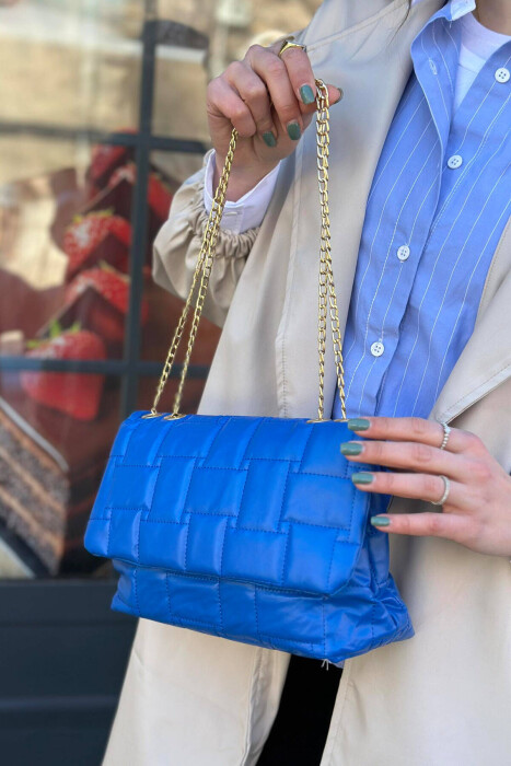 ONE COLOR SIMPLE WOMAN BAG BLUE/BLU - 2