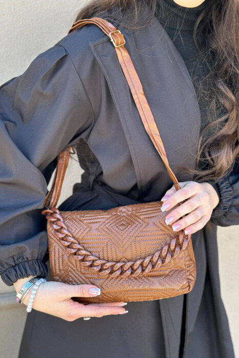 ONE COLOR SIMPLE WOMAN BAG BROWN/KAFE 