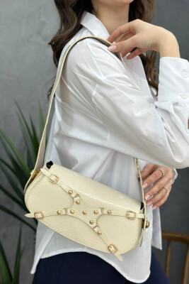 ONE COLOR SIMPLE WOMAN BAG CREAM/KREM 