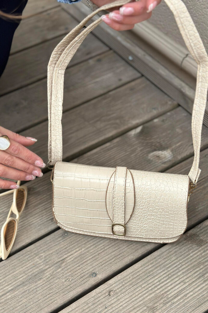 ONE COLOR SIMPLE WOMAN BAG CREAM/KREM - 2