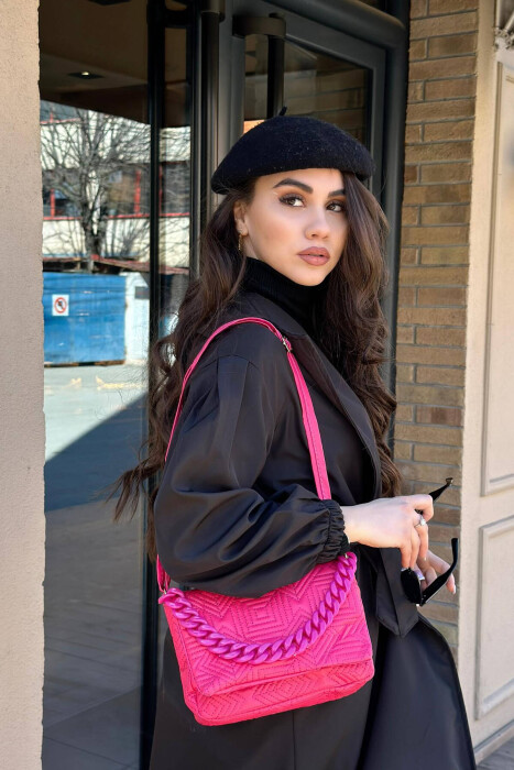 ONE COLOR SIMPLE WOMAN BAG FUCHSIA/CIKLAMI 