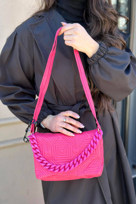 ONE COLOR SIMPLE WOMAN BAG FUCHSIA/CIKLAMI - 3