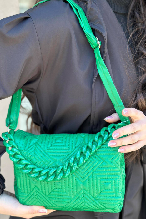 ONE COLOR SIMPLE WOMAN BAG GREEN/JESHILE 