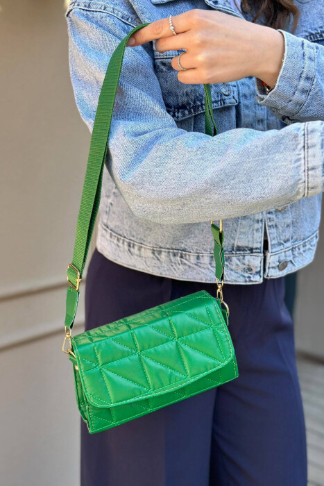 ONE COLOR SIMPLE WOMAN BAG GREEN/JESHILE - 2