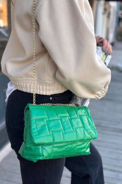 ONE COLOR SIMPLE WOMAN BAG GREEN/JESHILE 