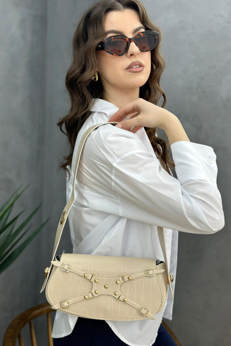 ONE COLOR SIMPLE WOMAN BAG LIGHT BEIGE/BZHZB - 3