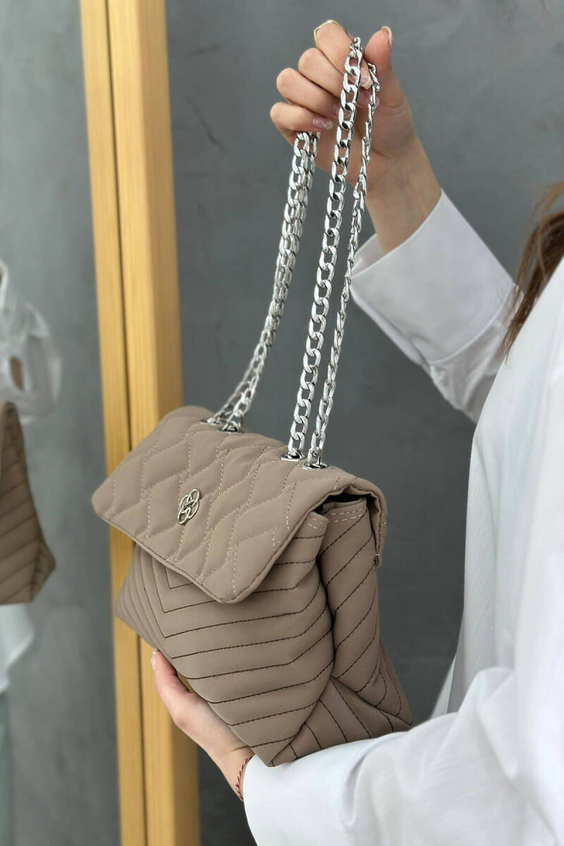 ONE COLOR SIMPLE WOMAN BAG LIGHT BROWN/KAZB - 2