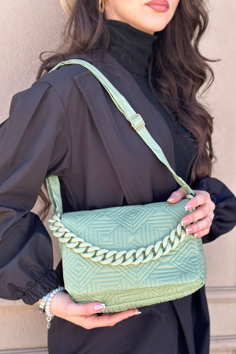 ONE COLOR SIMPLE WOMAN BAG MINT/MENTE - 1