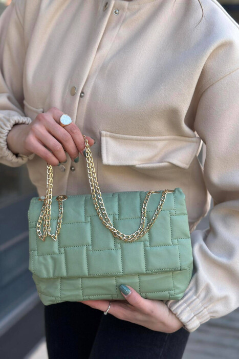 ONE COLOR SIMPLE WOMAN BAG MINT/MENTE 