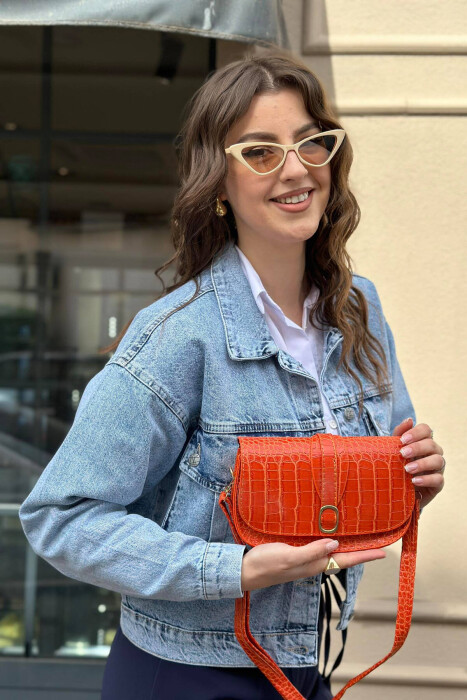 ONE COLOR SIMPLE WOMAN BAG ORANGE/PORTOKALLI - 2