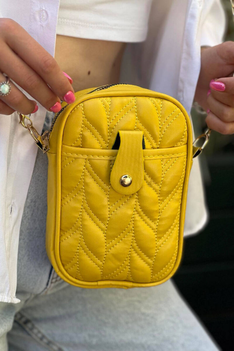 ONE COLOR SIMPLE WOMAN BAG YELLOW/E VERDHE - 2