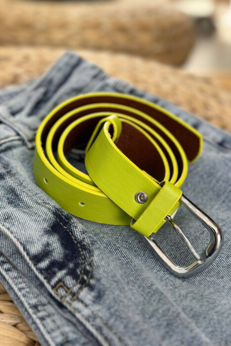 ONE COLOR SIMPLE WOMAN BELT NEON/NEON - KLAUDIO FASHION