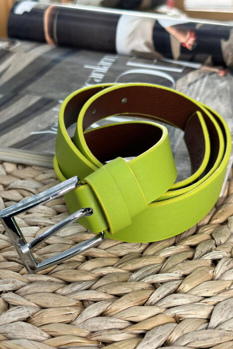 ONE COLOR SIMPLE WOMAN BELT NEON/NEON - KLAUDIO FASHION