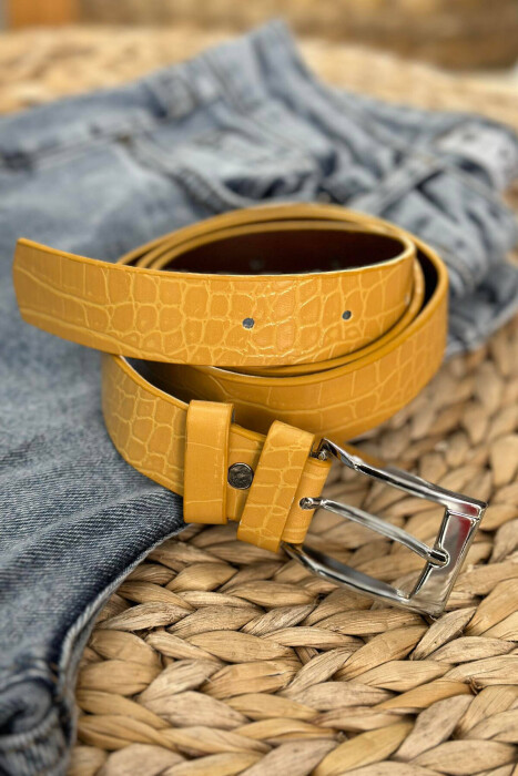 ONE COLOR SIMPLE WOMAN BELT ORANGE/PORTOKALLI - KLAUDIO FASHION