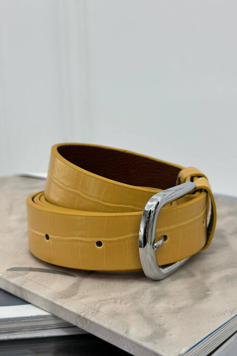 ONE COLOR SIMPLE WOMAN BELT ORANGE/PORTOKALLI - 2