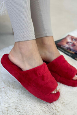 ONE COLOR SIMPLE WOMAN HOME SLIPPERS RED/E KUQE 