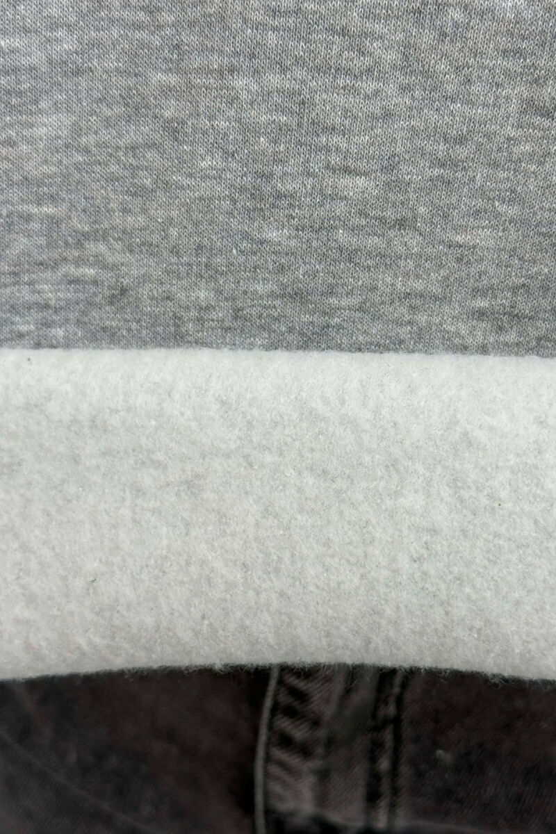 ONE COLOR SIMPLE WOMAN HOODIE GREY/GRI - 3