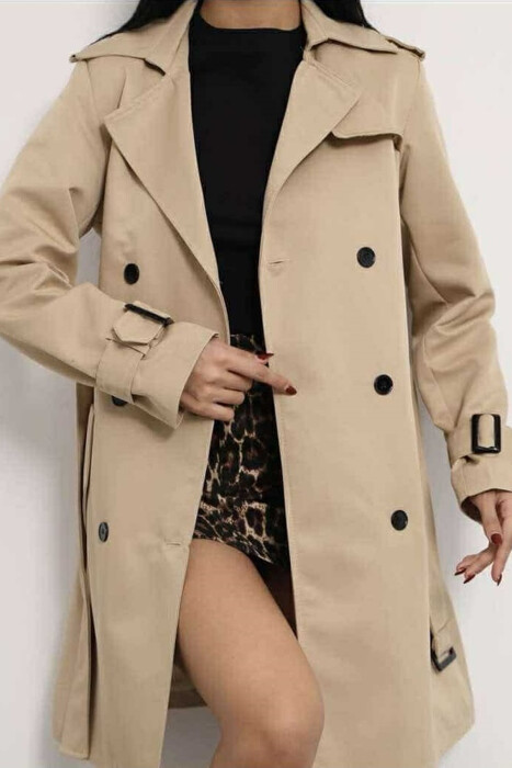 ONE COLOR SIMPLE WOMAN JACKET BEIGE/BEZHE - 2