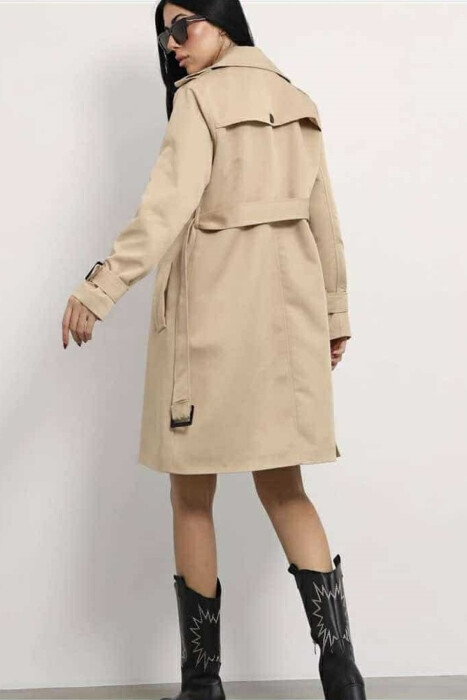 ONE COLOR SIMPLE WOMAN JACKET BEIGE/BEZHE - 3