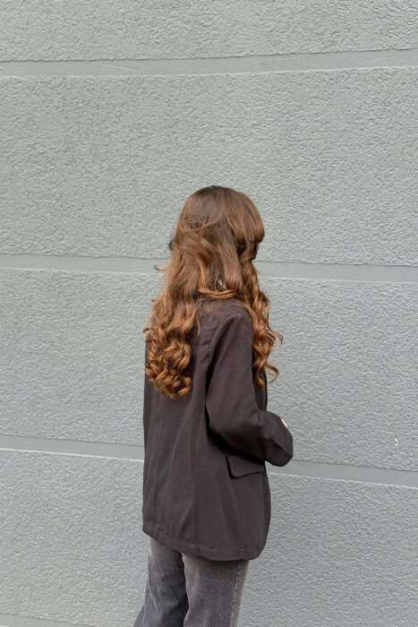 ONE COLOR SIMPLE WOMAN JACKET BLACK/ E ZEZE - 2