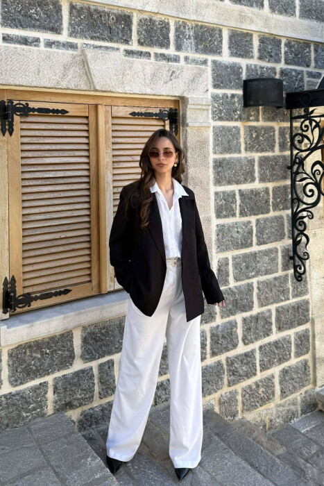 ONE COLOR SIMPLE WOMAN JACKET BLACK/ E ZEZE - KLAUDIO FASHION