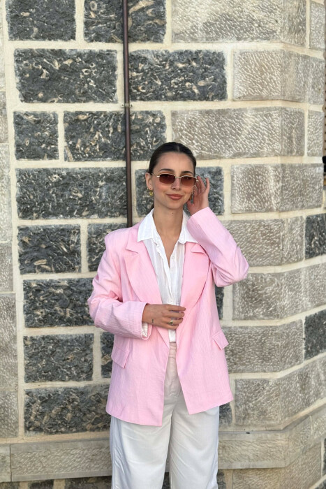ONE COLOR SIMPLE WOMAN JACKET PINK/ROZE 