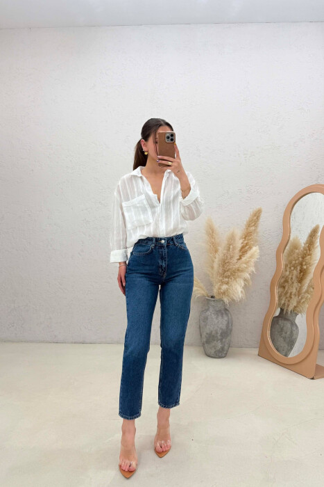 XHINSE TE THJESHTA NJE NGJYRESHE PER FEMRA NE NGJYRE BLU - KLAUDIO FASHION