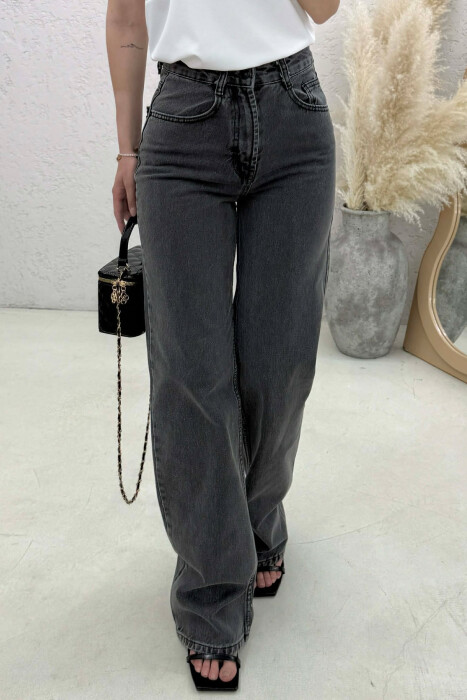 ONE COLOR SIMPLE WOMAN JEANS DARK GREY/GEE - 2