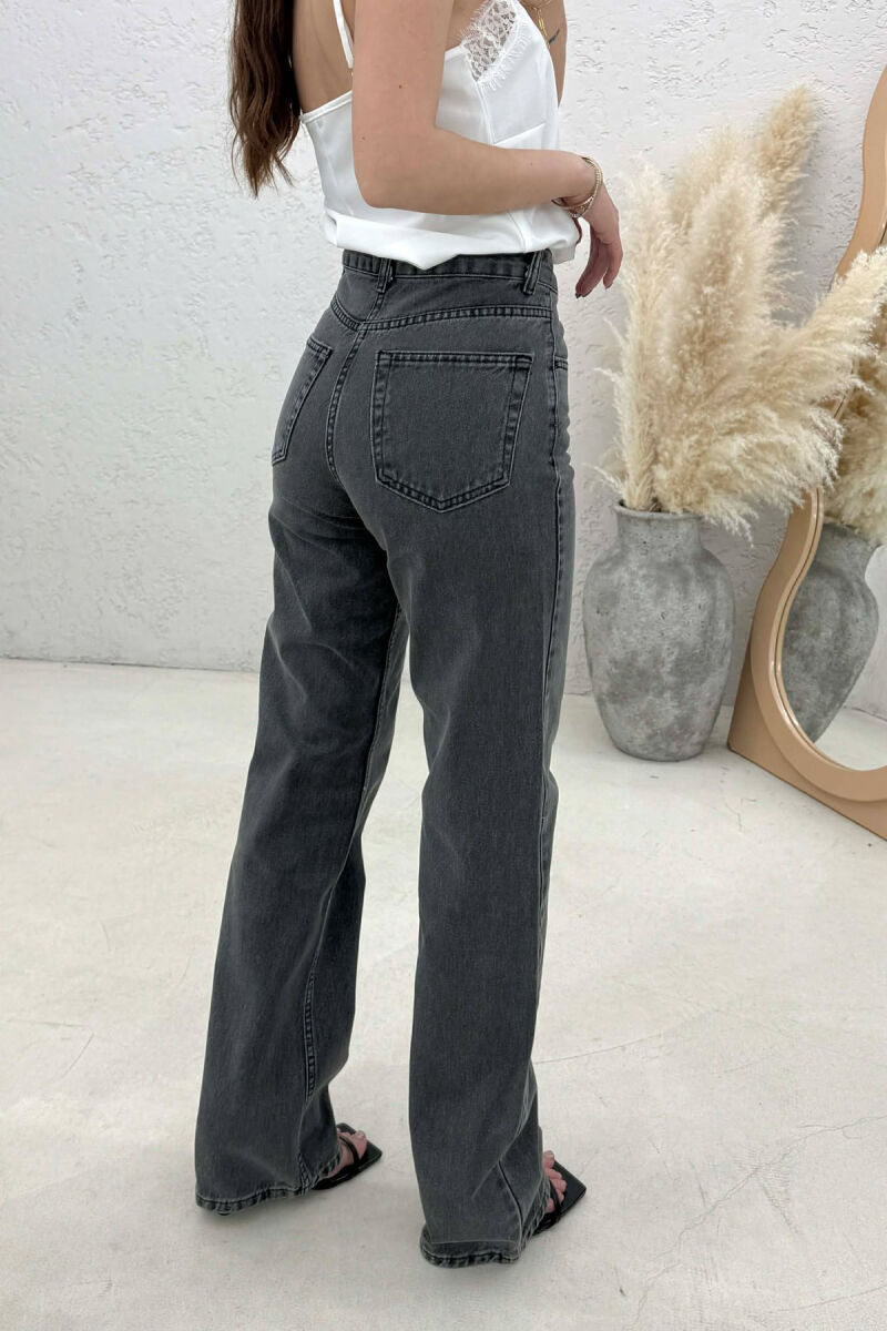 ONE COLOR SIMPLE WOMAN JEANS DARK GREY/GEE - 3