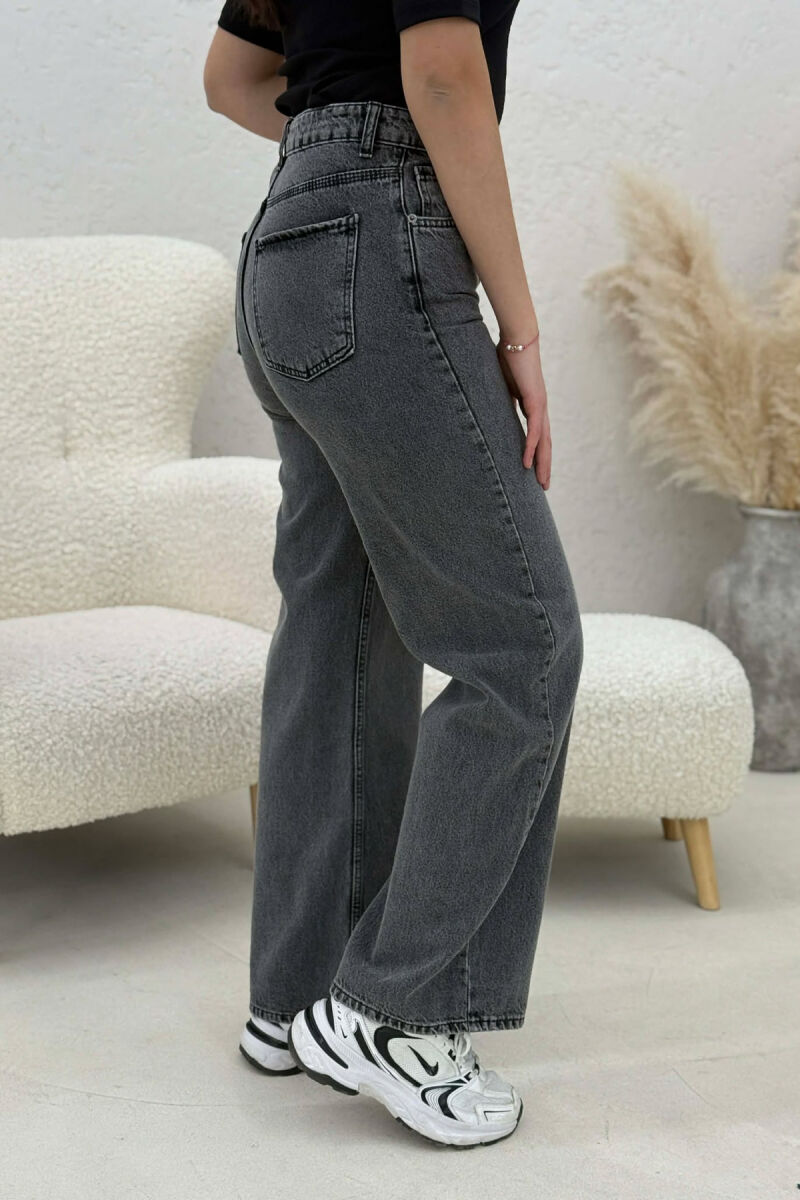 ONE COLOR SIMPLE WOMAN JEANS DARK GREY/GEE - 2
