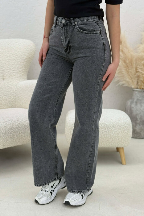 ONE COLOR SIMPLE WOMAN JEANS DARK GREY/GEE - 6