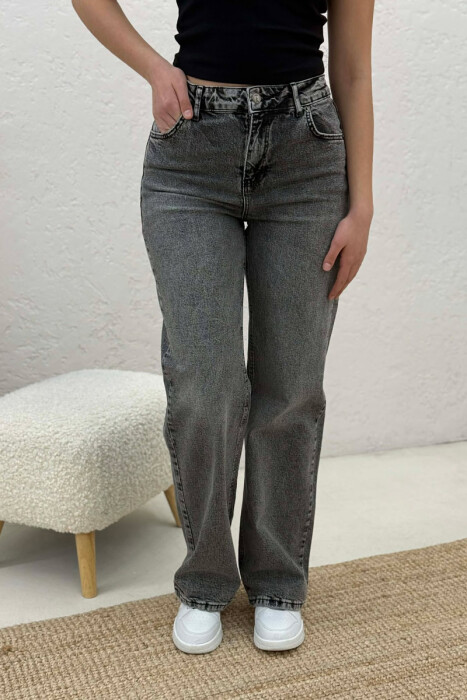 ONE COLOR SIMPLE WOMAN JEANS DARK GREY/GEE - 2