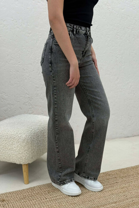 ONE COLOR SIMPLE WOMAN JEANS DARK GREY/GEE - 4