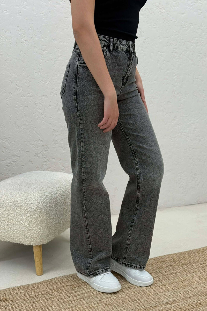 ONE COLOR SIMPLE WOMAN JEANS DARK GREY/GEE - 4