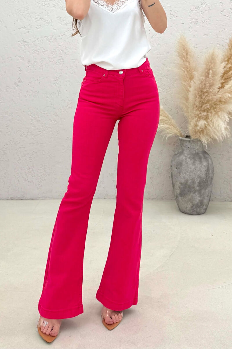 ONE COLOR SIMPLE WOMAN JEANS FUCHSIA/CIKLAMI - 3